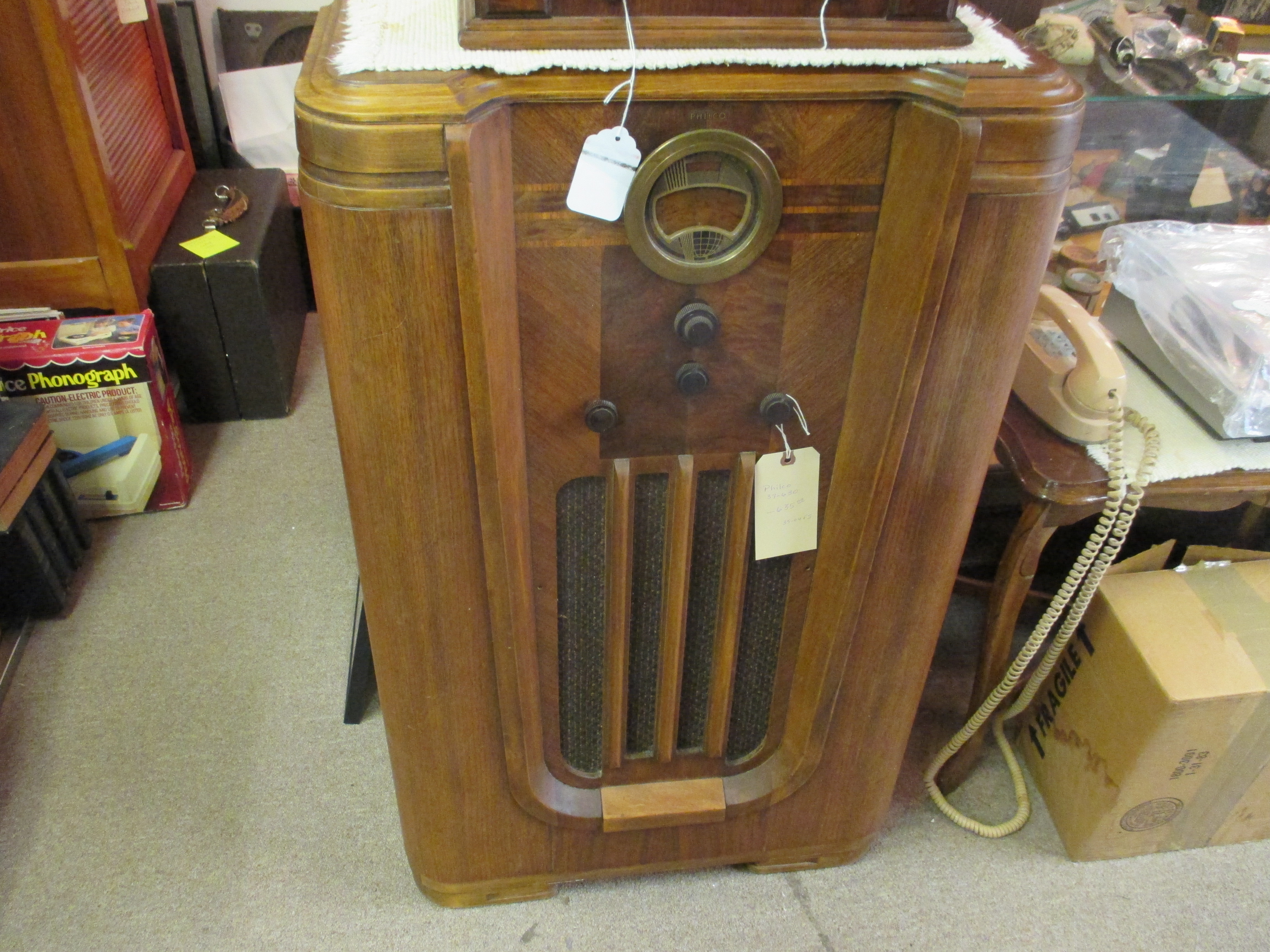 Philco 37-630 console radio 1937, fully restored $635